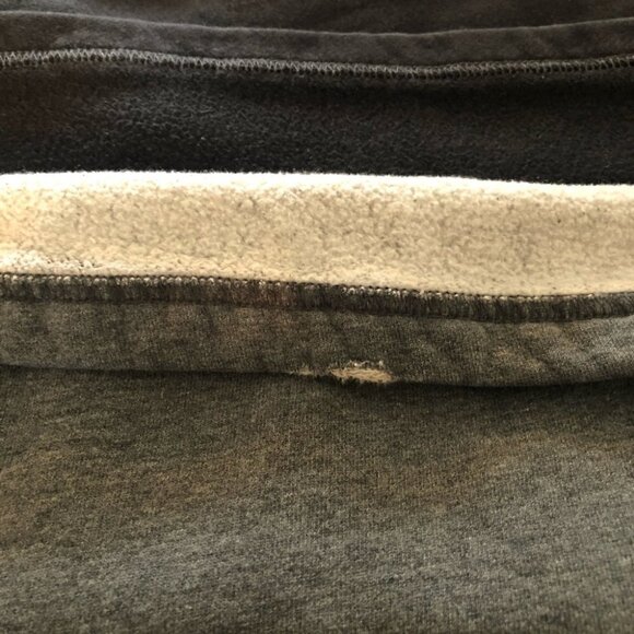 Roots Athletics 1/4 Zip Sweatshirt Mens XLg Heathered Grey with Black Trim - Picture 8 of 10